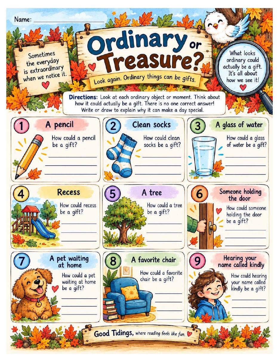 The Gift of a Day — Gratitude & Noticing Mini Packet — page 5 of 17