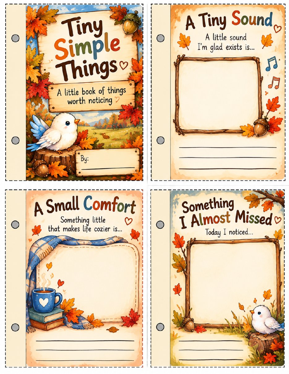 Tiny Simple Things Mini Book — page 2 of 3