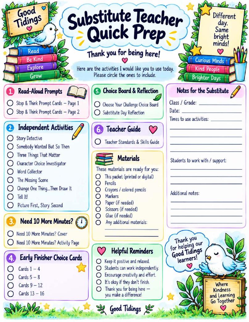 Substitute Teacher Kit — page 3 of 29
