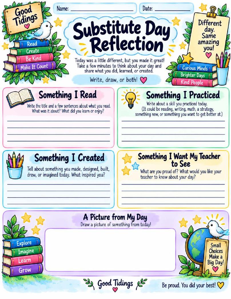 Substitute Teacher Kit — page 28 of 29