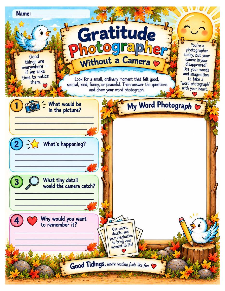 The Gift of a Day — Gratitude & Noticing Mini Packet — page 13 of 17