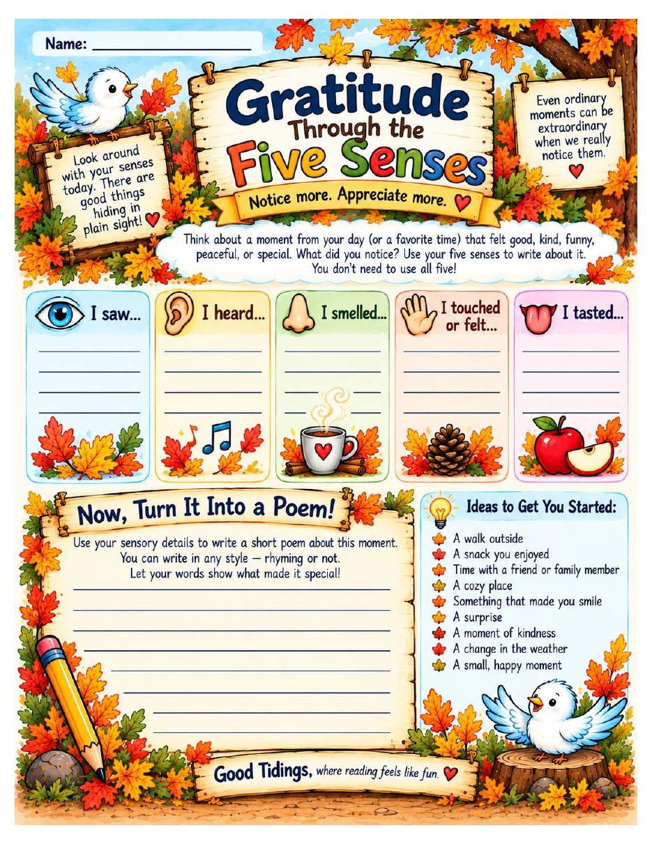 The Gift of a Day — Gratitude & Noticing Mini Packet — page 10 of 17