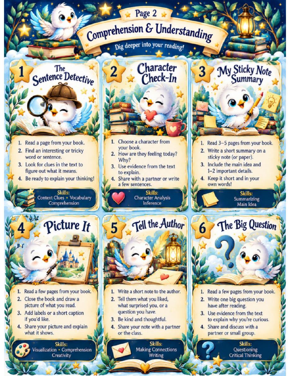 Five-Minute Reading Fun Cards — page 2 of 6