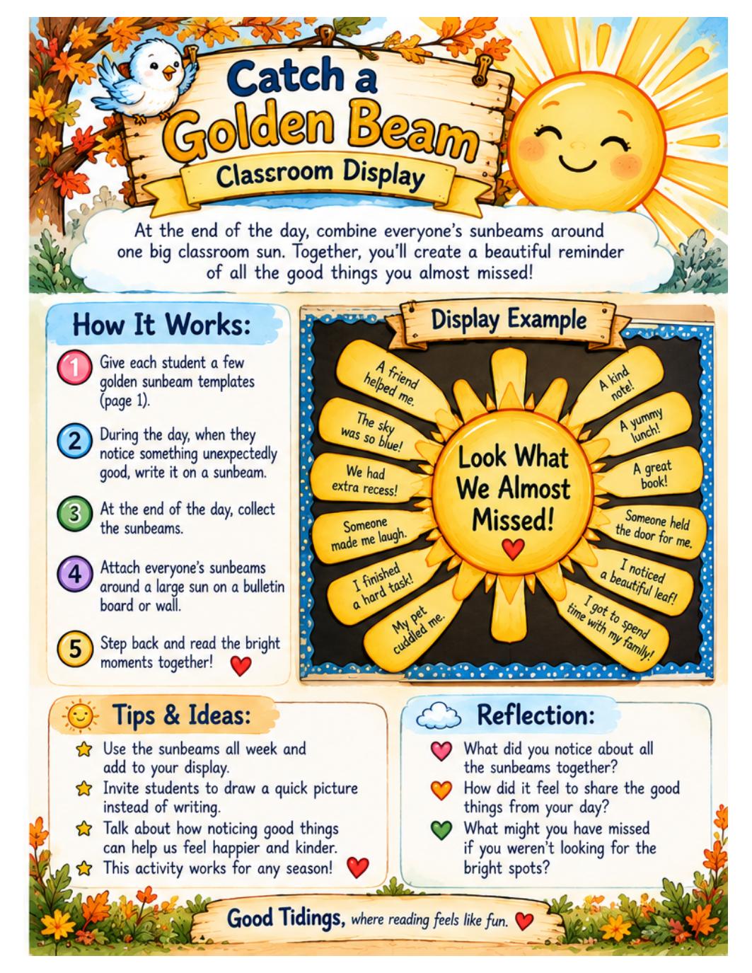 Catch a Golden Beam Bulletin Board — page 2 of 2
