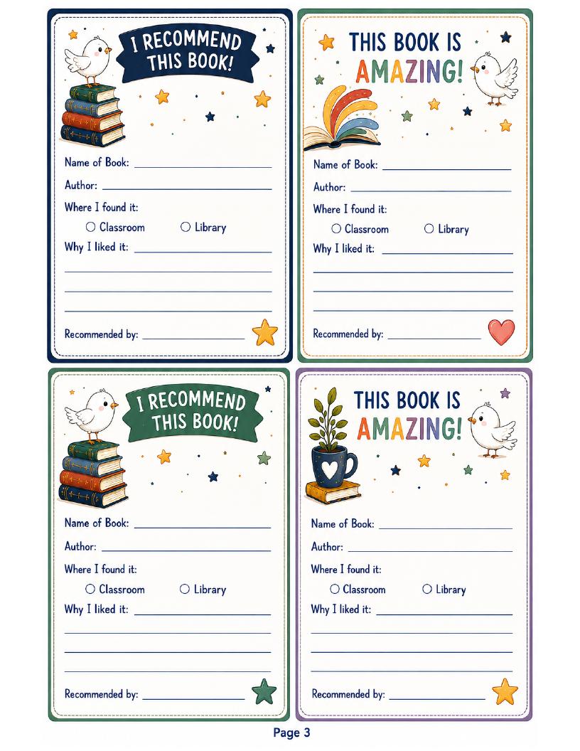 Building a Community of Readers Packet — page 3 of 5