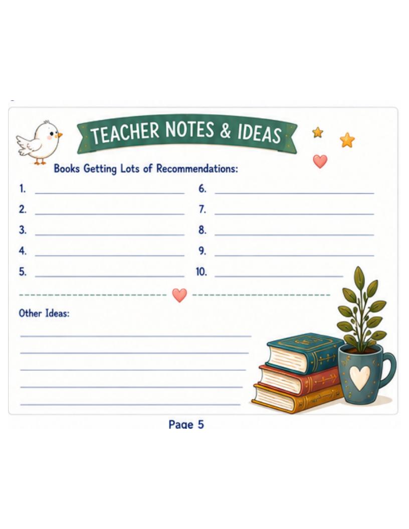 Building a Community of Readers Packet — page 5 of 5
