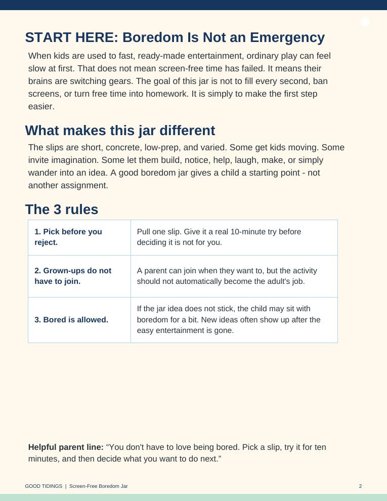 Screen-Free Boredom Jar Packet — page 2 of 13