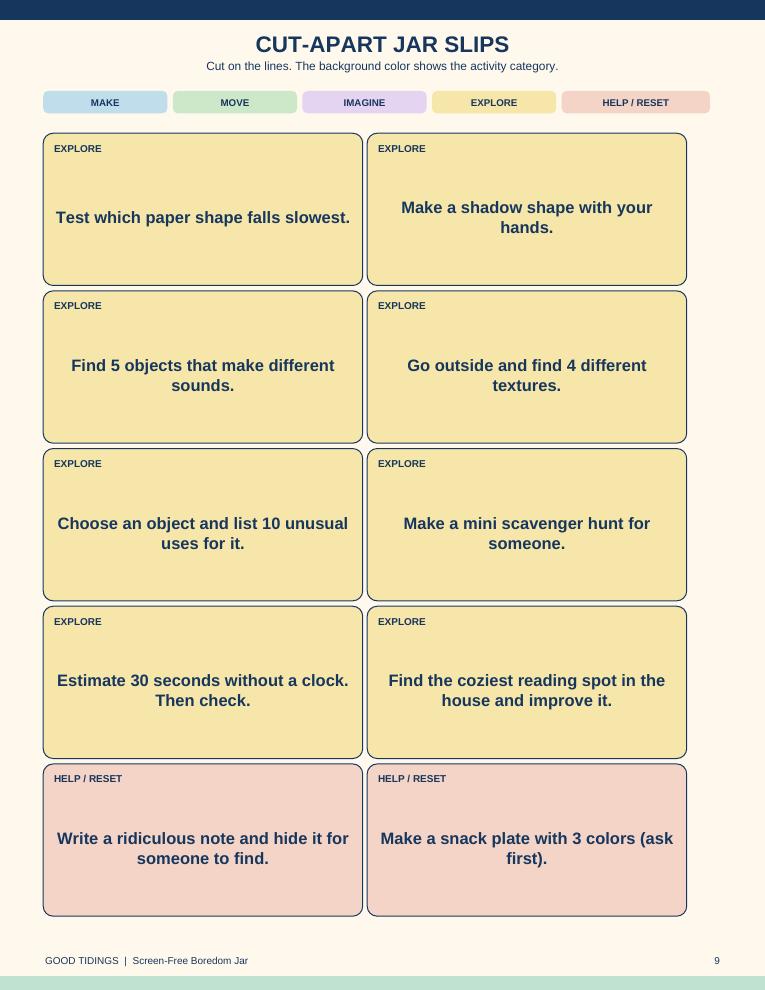 Screen-Free Boredom Jar Packet — page 9 of 13