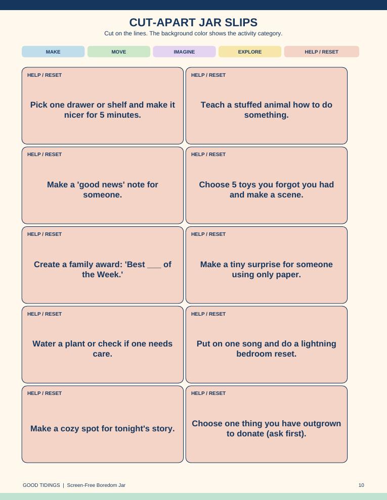 Screen-Free Boredom Jar Packet — page 10 of 13