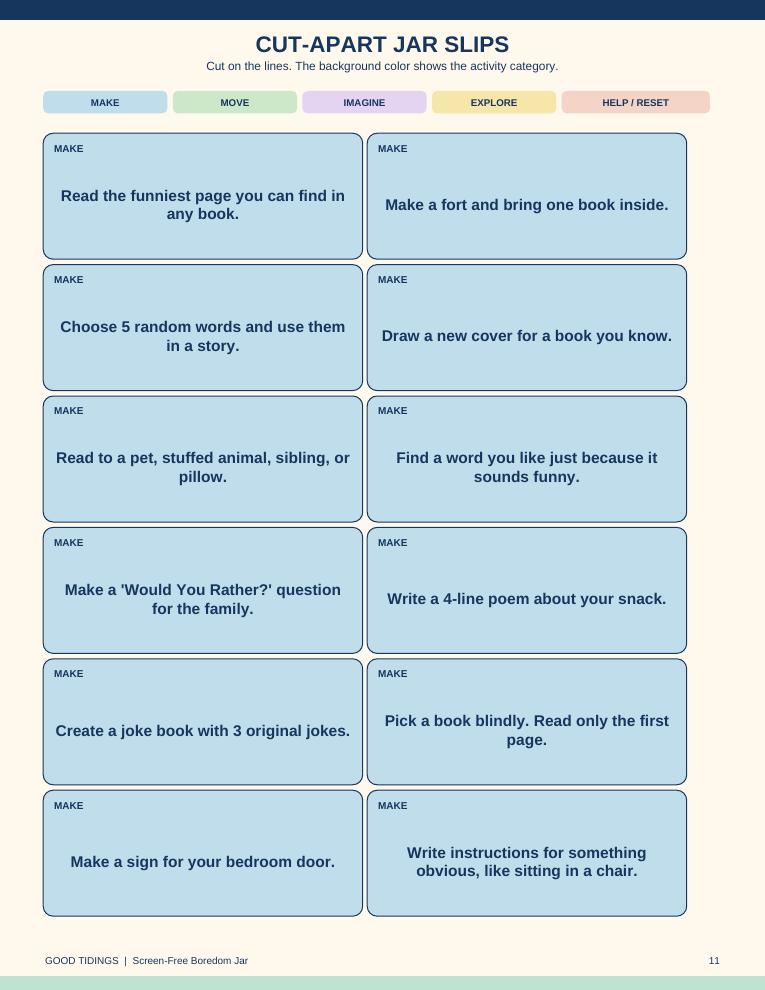 Screen-Free Boredom Jar Packet — page 11 of 13