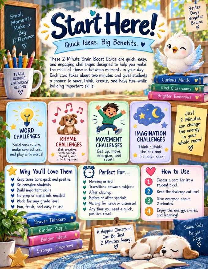 2-Minute Brain Boost Cards Packet — page 2 of 10