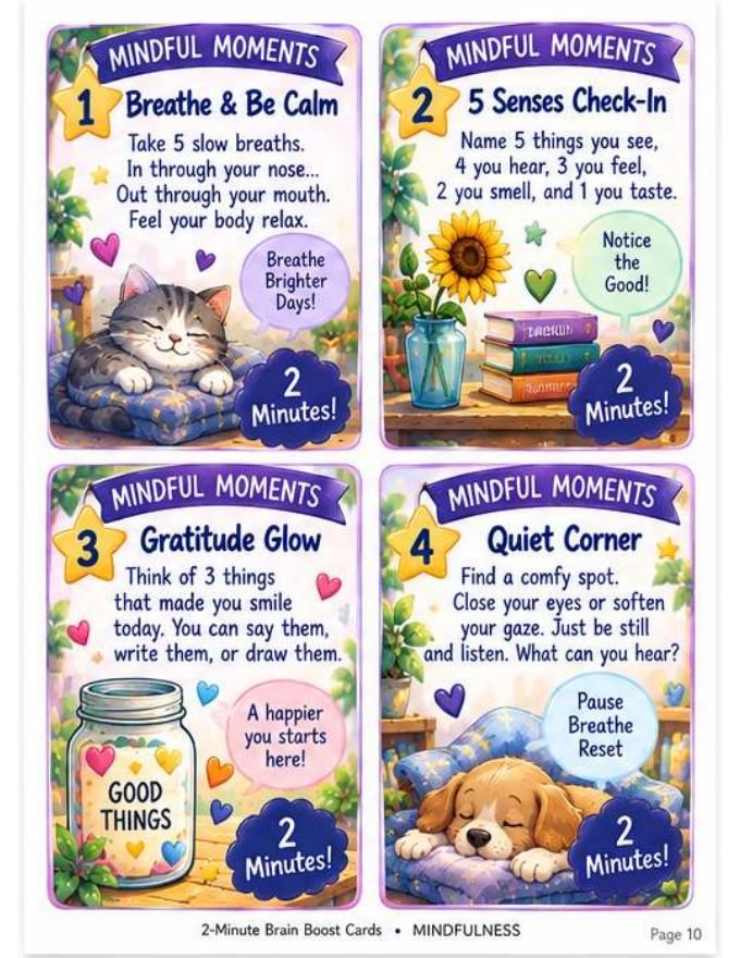 2-Minute Brain Boost Cards Packet — page 8 of 10