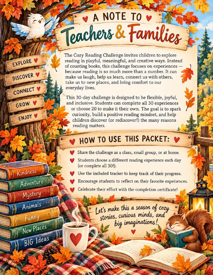 The Cozy Reading Challenge Packet — page 2 of 6