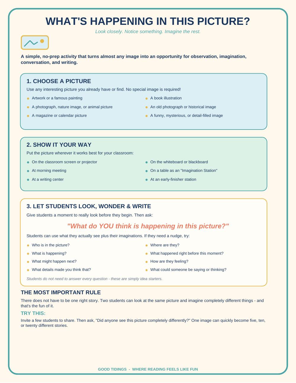 Good Morning, Imagination! Teacher Packet — page 19 of 20