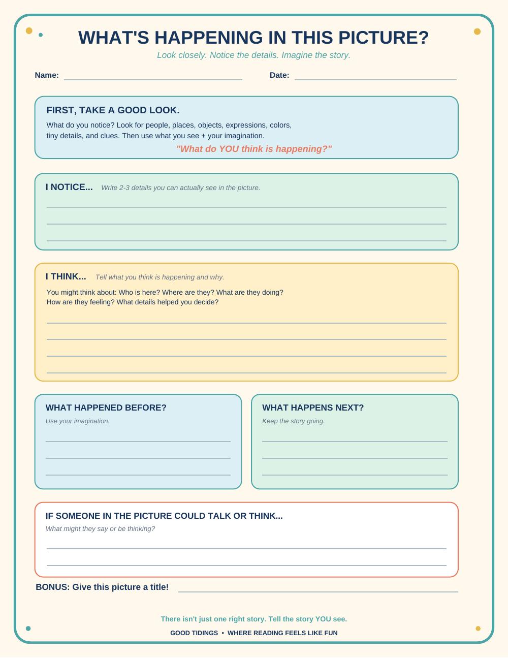 Good Morning, Imagination! Teacher Packet — page 20 of 20