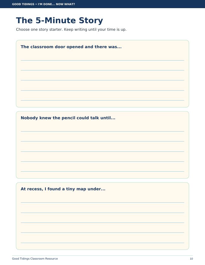 I'm Done... Now What? Early Finisher Packet — page 10 of 38