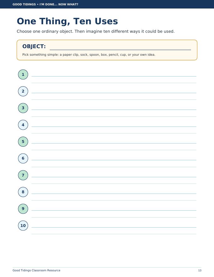I'm Done... Now What? Early Finisher Packet — page 13 of 38