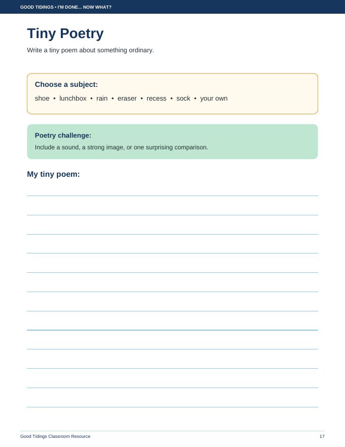 I'm Done... Now What? Early Finisher Packet — page 17 of 38