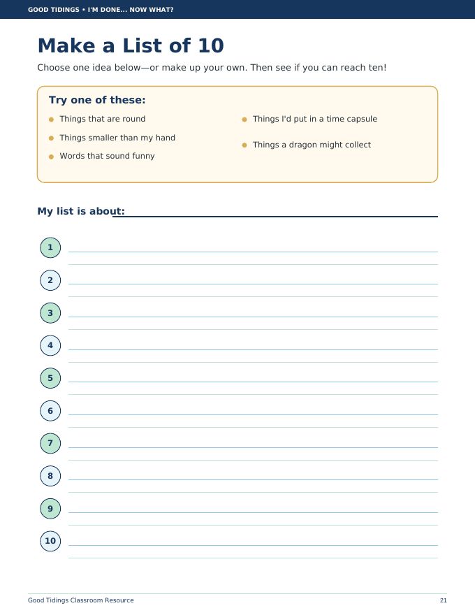 I'm Done... Now What? Early Finisher Packet — page 21 of 38
