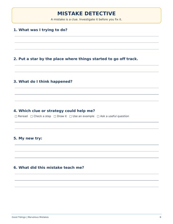 Marvelous Mistakes Classroom Packet — page 12 of 29