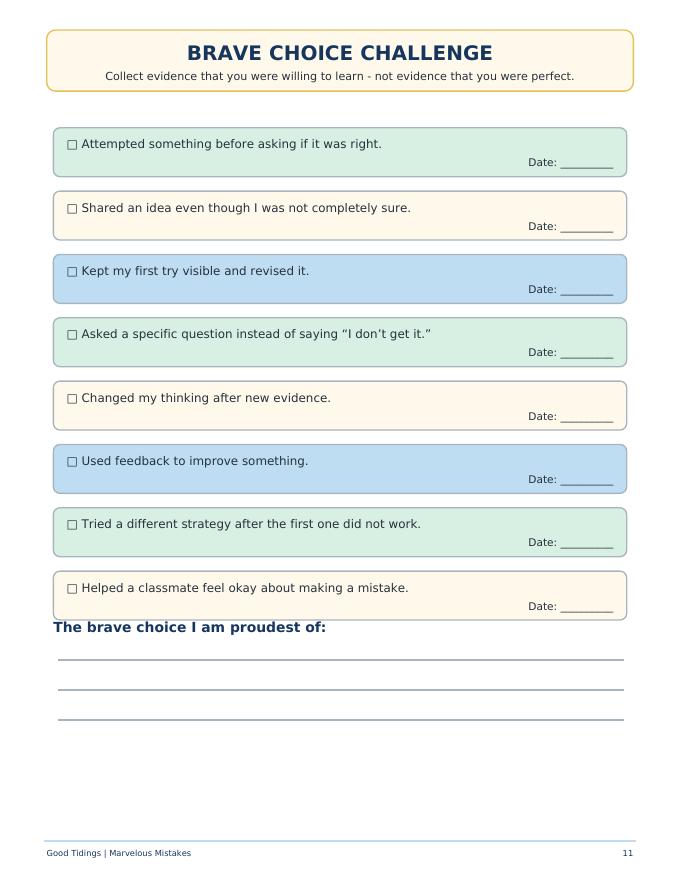 Marvelous Mistakes Classroom Packet — page 20 of 29