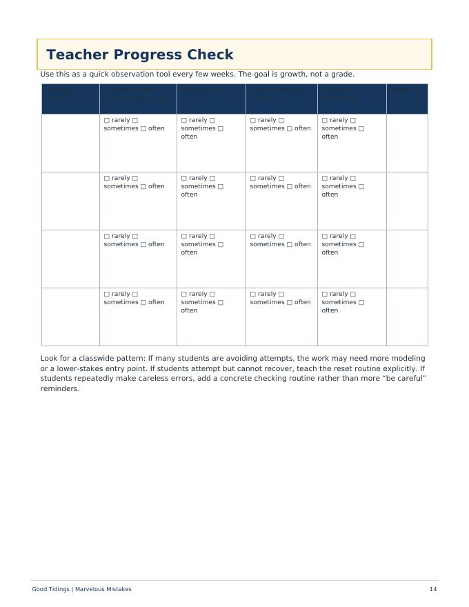 Marvelous Mistakes Classroom Packet — page 24 of 29
