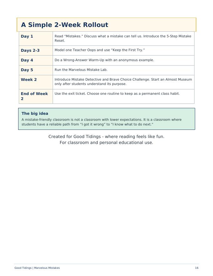 Marvelous Mistakes Classroom Packet — page 29 of 29