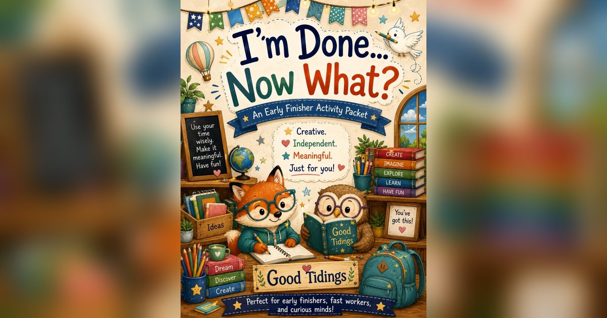 I'm Done... Now What? Early Finisher Packet preview