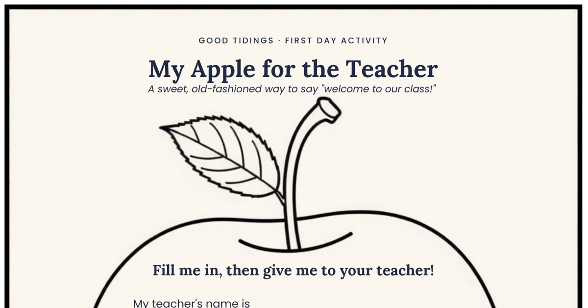 My Apple for the Teacher preview