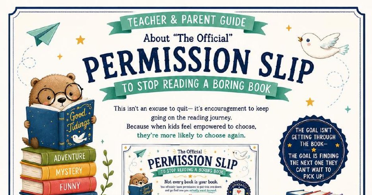 Permission Slip to Stop Reading a Boring Book Packet preview
