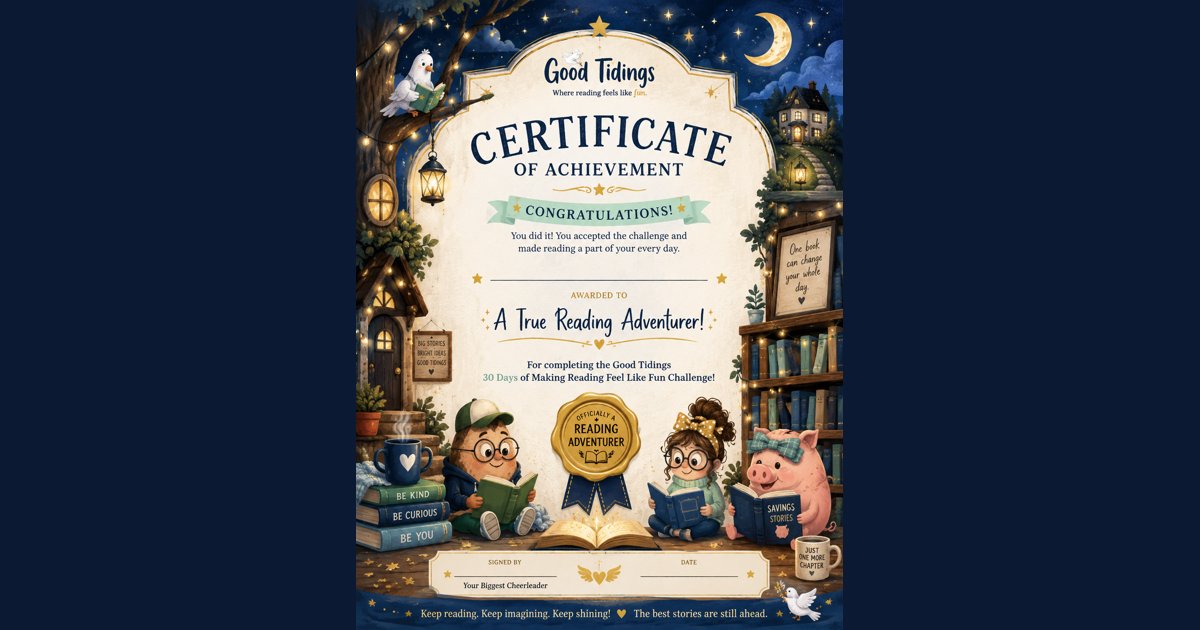 30-Day Reading Challenge Certificate preview