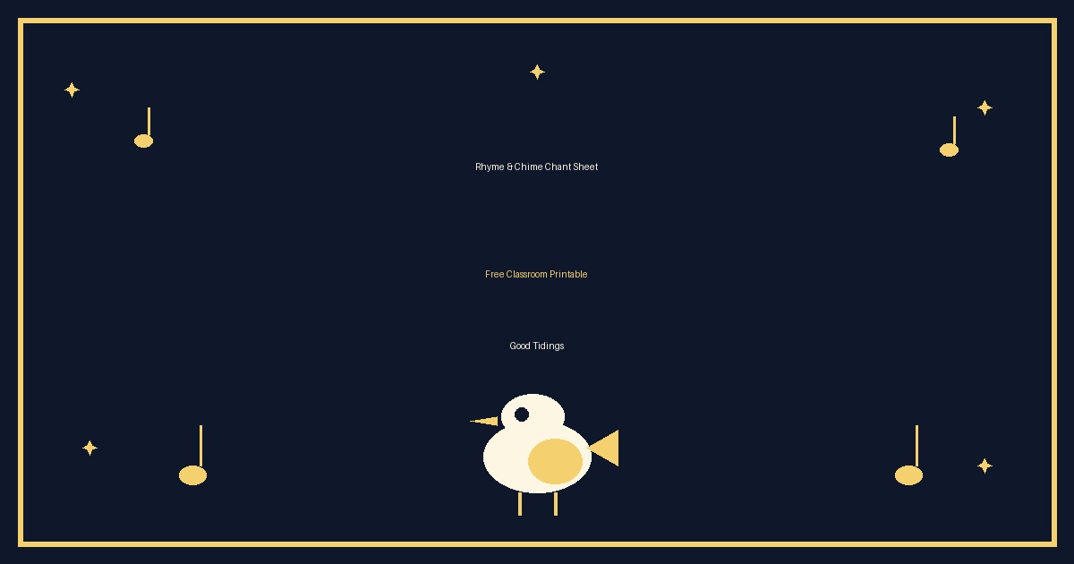 The Little Bird's Rhyme & Chime Chant Sheet preview