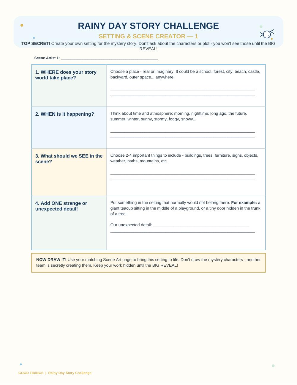 Rainy Day Story Challenge Packet — page 7 of 12