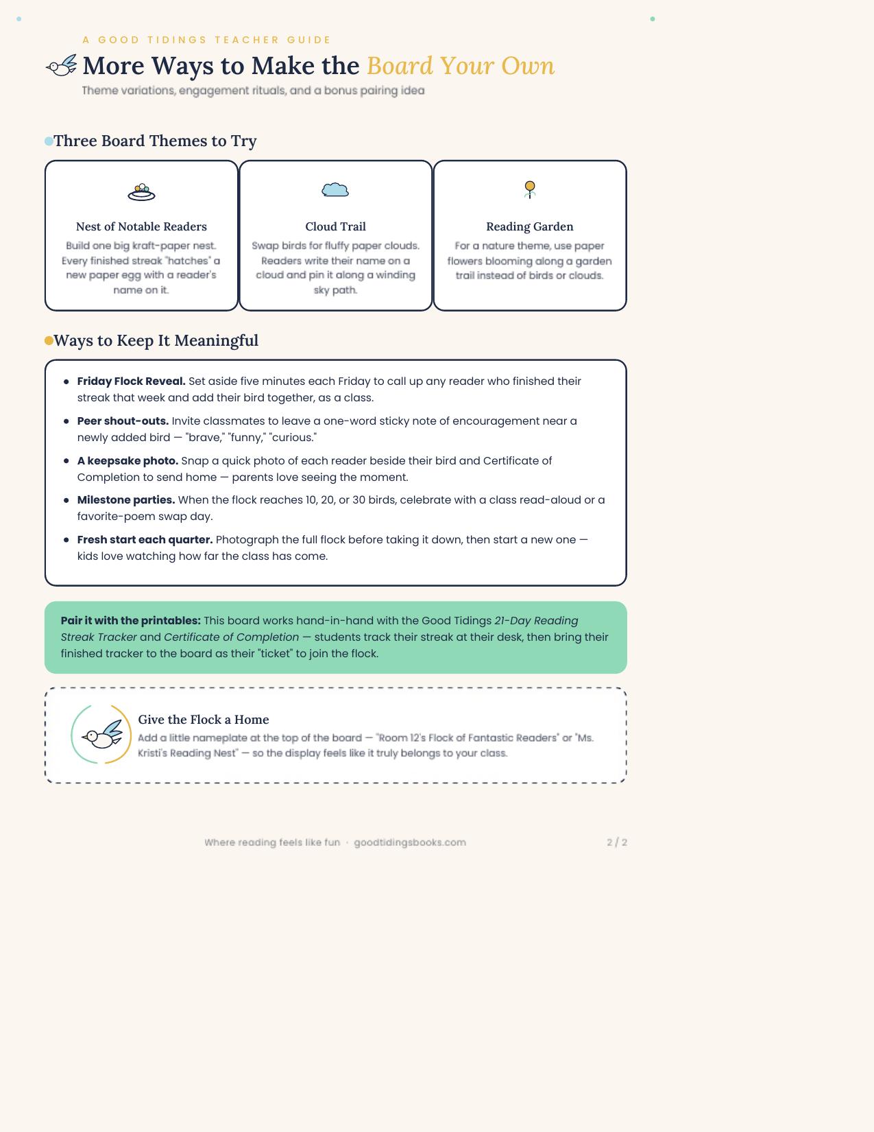 Join the Flock: Reading Streak Celebration Board — page 2 of 2
