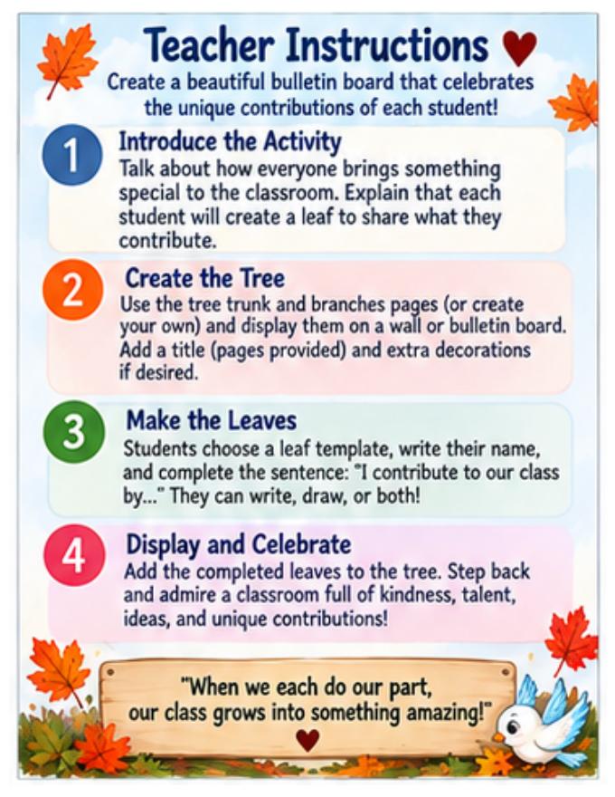 Our Class Is Unbe-Leaf-able! Bulletin Board Packet — page 2 of 9