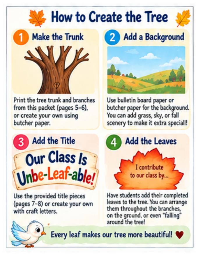 Our Class Is Unbe-Leaf-able! Bulletin Board Packet — page 4 of 9