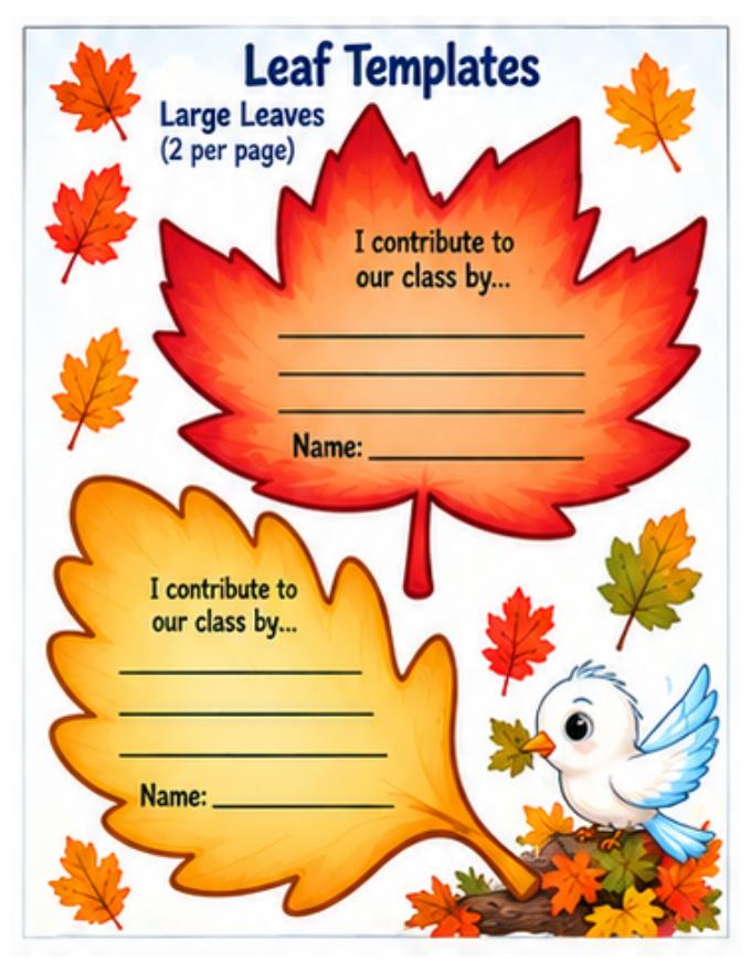 Our Class Is Unbe-Leaf-able! Bulletin Board Packet — page 5 of 9